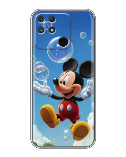 Чехол для Realme NARZO 30A с картинкой «Mickey и мыльные пузыри»