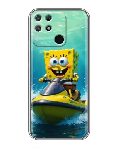 Чехол для Realme NARZO 30A с картинкой «Спанч Боб на гидроцикле» Чехол для Realme NARZO 30A с картинкой «Спанч Боб на гидроцикле»