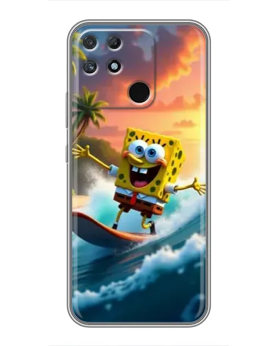 Чехол для Realme NARZO 30A с картинкой «Губка Боб серфингист» Чехол для Realme NARZO 30A с картинкой «Губка Боб серфингист»