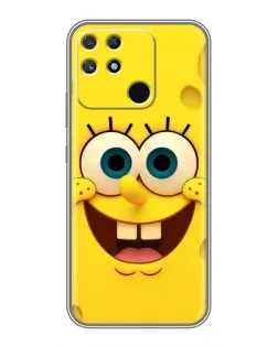 Чехол для Realme NARZO 30A с картинкой «Губка Боб улыбка»