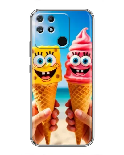 Чехол для Realme NARZO 30A с картинкой «Спанч Боб мороженое» Чехол для Realme NARZO 30A с картинкой «Спанч Боб мороженое»