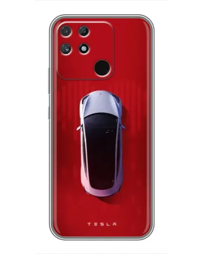 Чехол для Realme NARZO 30A с картинкой «Tesla Top View»