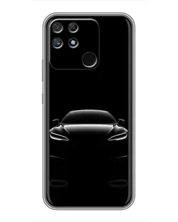 Чехол для Realme NARZO 30A с картинкой «Силуэт Tesla Night»
