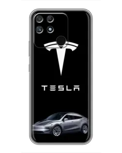 Чехол для Realme NARZO 30A с картинкой «Tesla Model Y»