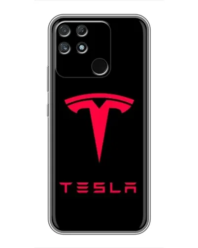 Чехол для Realme NARZO 30A с картинкой «Tesla Red Logo»