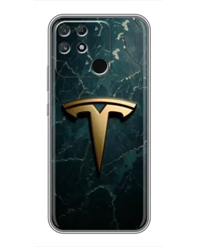 Чехол для Realme NARZO 30A с картинкой «Мраморная Tesla Gold»