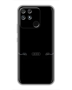 Чехол для Realme NARZO 30A с картинкой «Audi — световой подпись»