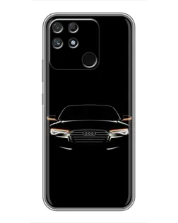 Чехол для Realme NARZO 30A с картинкой «Audi — ночной контур»