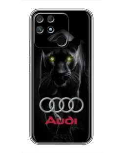 Чехол для Realme NARZO 30A с картинкой «Пантера и Audi»