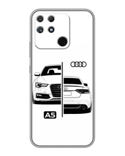 Чехол для Realme NARZO 30A с картинкой «Audi — контрастный дизайн»