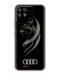 Чехол для Realme NARZO 30A с картинкой «Графика — пантера и Audi»