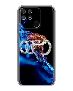 Чехол для Realme NARZO 30A с картинкой «Энергия лого Audi»