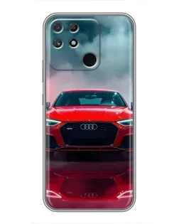 Чехол для Realme NARZO 30A с картинкой «Audi RS — красный стиль»