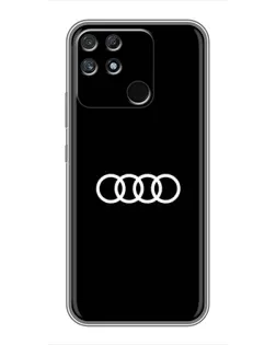 Чехол для Realme NARZO 30A с картинкой «Audi White Logo»