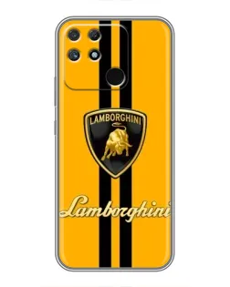 Чехол для Realme NARZO 30A с картинкой «Lamborghini Stripe желтый»