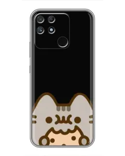 Чехол для Realme NARZO 30A с картинкой «Пушин на черном»