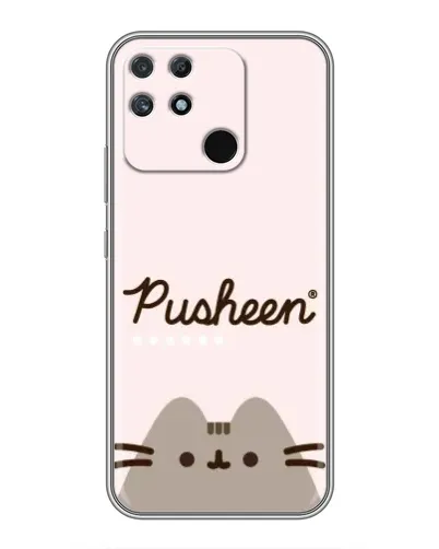 Чехол для Realme NARZO 30A с картинкой «Pusheen логотип» Чехол для Realme NARZO 30A с картинкой «Pusheen логотип»