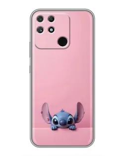 Чехол для Realme NARZO 30A с картинкой «Stitch выглядывает»