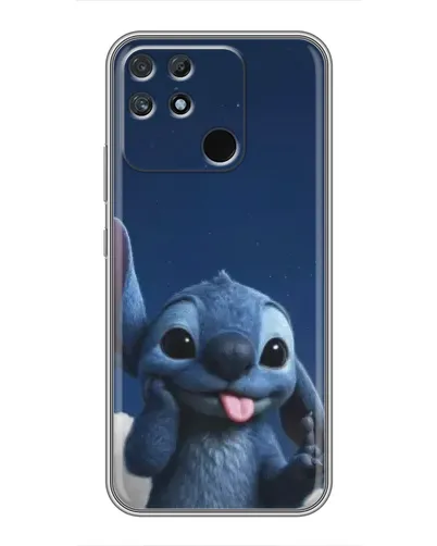 Чехол для Realme NARZO 30A с картинкой «Стич в облаках»