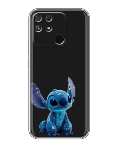 Чехол для Realme NARZO 30A с картинкой «Стич на черном»