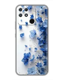 Чехол для Realme NARZO 30A с картинкой «Голубой цветочный каскад» Чехол для Realme NARZO 30A с картинкой «Голубой цветочный каскад»
