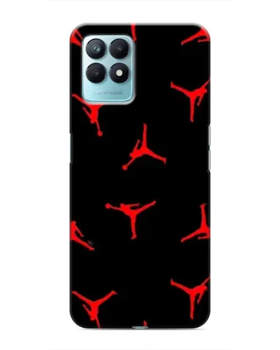 Чехол для Realme NARZO 50 с картинкой «Jordan Red Pattern»