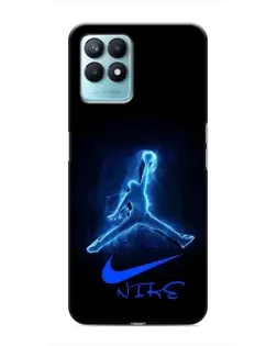 Чехол для Realme NARZO 50 с картинкой «Jordan Neon Blue» Чехол для Realme NARZO 50 с картинкой «Jordan Neon Blue»