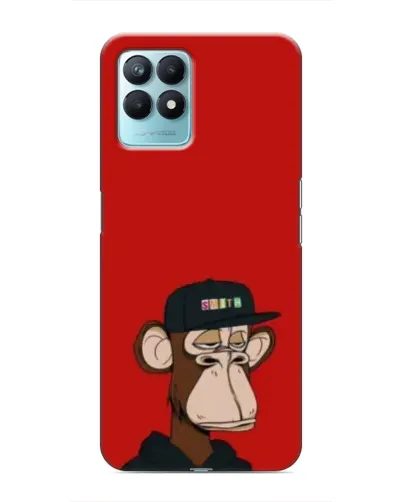 Чехол для Realme NARZO 50 с картинкой «Bored Ape — красный фон» Чехол для Realme NARZO 50 с картинкой «Bored Ape — красный фон»