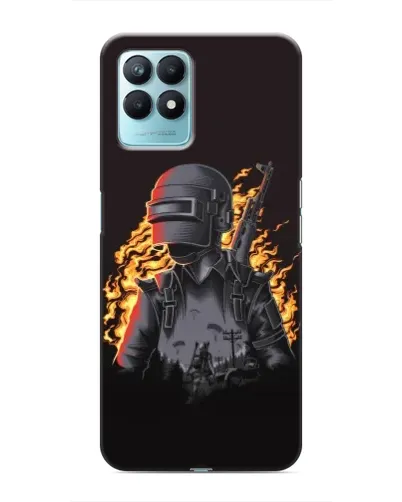 Чехол для Realme NARZO 50 с картинкой «PUBG — огненный силуэт» Чехол для Realme NARZO 50 с картинкой «PUBG — огненный силуэт»