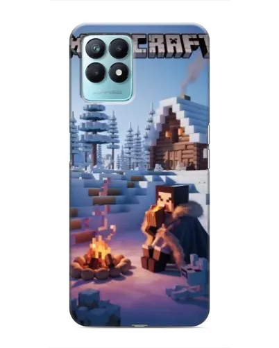Чехол для Realme NARZO 50 с картинкой «Зимний Minecraft» Чехол для Realme NARZO 50 с картинкой «Зимний Minecraft»