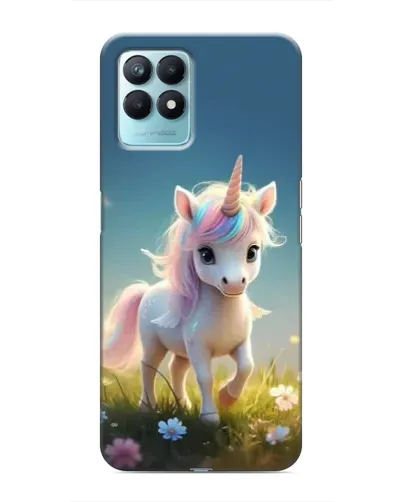 Чехол для Realme NARZO 50 с картинкой «Единорог на поляне»