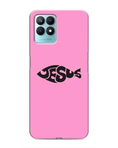 Чехол для Realme NARZO 50 с картинкой «Розовый символ Jesus» Чехол для Realme NARZO 50 с картинкой «Розовый символ Jesus»