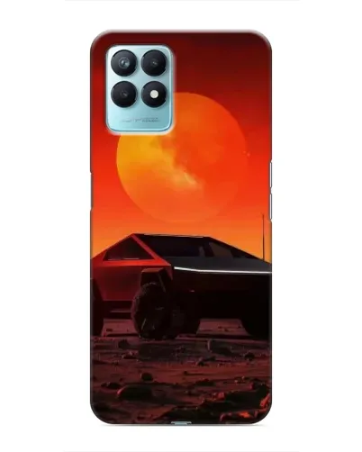 Чехол для Realme NARZO 50 с картинкой «Cybertruck на Марсе»