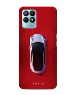 Чехол для Realme NARZO 50 с картинкой «Tesla Top View»