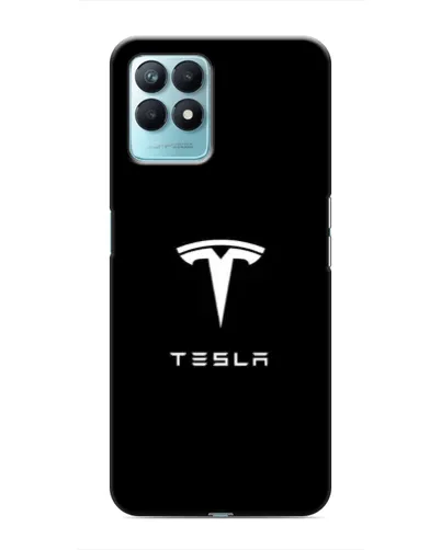 Чехол для Realme NARZO 50 с картинкой «Tesla White Logo»