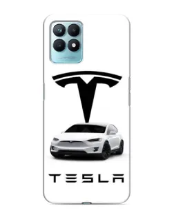 Чохол для Realme NARZO 50 з картинкою «Tesla White Style»