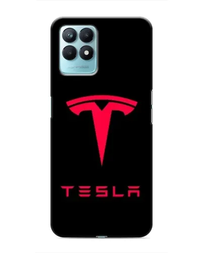 Чехол для Realme NARZO 50 с картинкой «Tesla Red Logo»