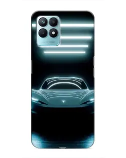 Чохол для Realme NARZO 50 з картинкою «Tesla в неоні»