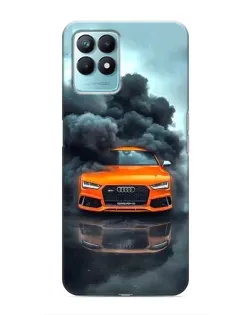 Чехол для Realme NARZO 50 с картинкой «Audi в облаках дыма»