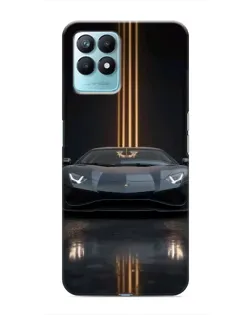 Чехол для Realme NARZO 50 с картинкой «Lamborghini золотые линии»