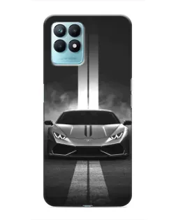 Чехол для Realme NARZO 50 с картинкой «Lamborghini симметрия дорог»