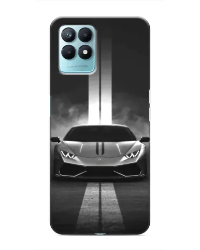 Чехол для Realme NARZO 50 с картинкой «Lamborghini симметрия дорог»