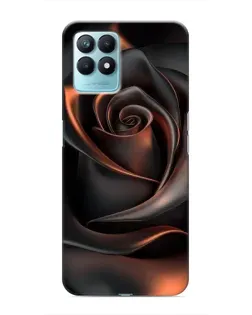 Чехол для Realme NARZO 50 с картинкой «Шелковая черная роза»