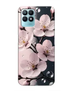Чехол для Realme NARZO 50 с картинкой «Нежная сакура и капли»