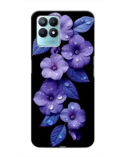 Чехол для Realme NARZO 50 с картинкой «Фиолетовые цветы с росою»