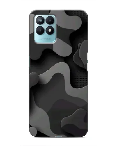 Чехол для Realme NARZO 50 с картинкой «Темный абстрактный камуфляж»