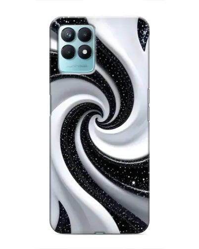 Чехол для Realme NARZO 50 с картинкой «Черно-белая спираль»