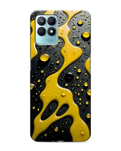 Чехол для Realme NARZO 50 с картинкой «Жидкое желтое золото»