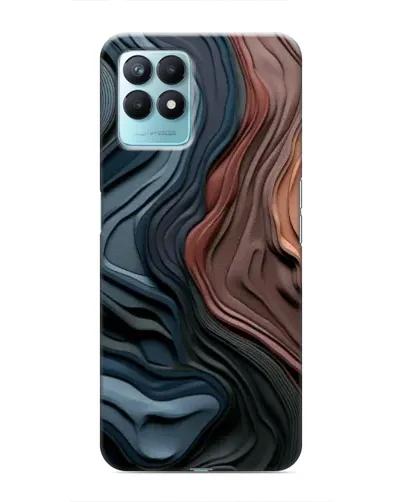 Чехол для Realme NARZO 50 с картинкой «Цветные волны каньона»