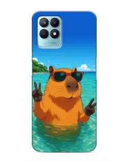Чехол для Realme NARZO 50 с картинкой «Морская капибара»